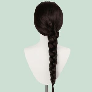 Probeauty Dark Brown Braid Wig, Long Braided Cosplay Hair Wig 